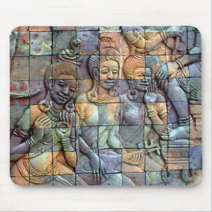 Doi Inthanon Chedi Carved Tiles Mouse Mat