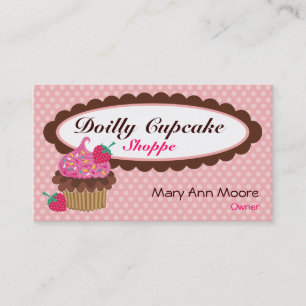 Doilly Cupcake Business Cards