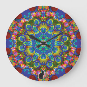 Doily Kaleidoscope Large Clock