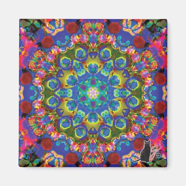 Doily Kaleidoscope Magnet (Front)