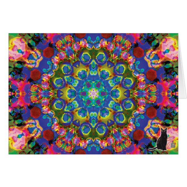 Doily KC Kaleidoscope Greeting Card (Front Horizontal)
