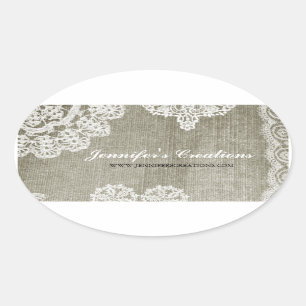 Doily Oval Sticker