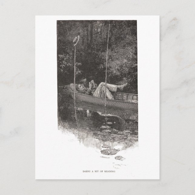 Doing A Bit Of Reading Postcard (Front)