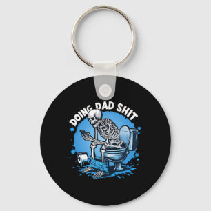 Doing Dad Dad Joke Skeleton Dad Funny Father's Day Key Ring