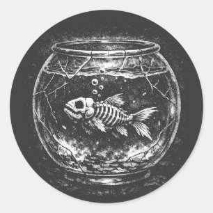 "Doing Great" - Goldfish by BurnsInHell Classic Round Sticker