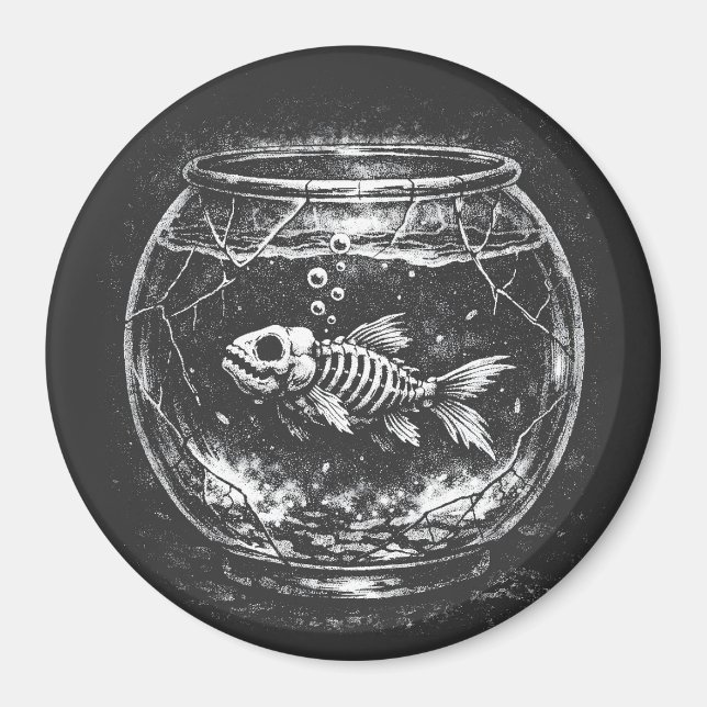 "Doing Great" - Goldfish by BurnsInHell Magnet (Front)