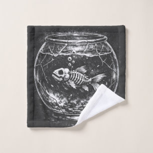 "Doing Great" - Goldfish by BurnsInHell Wash Cloth