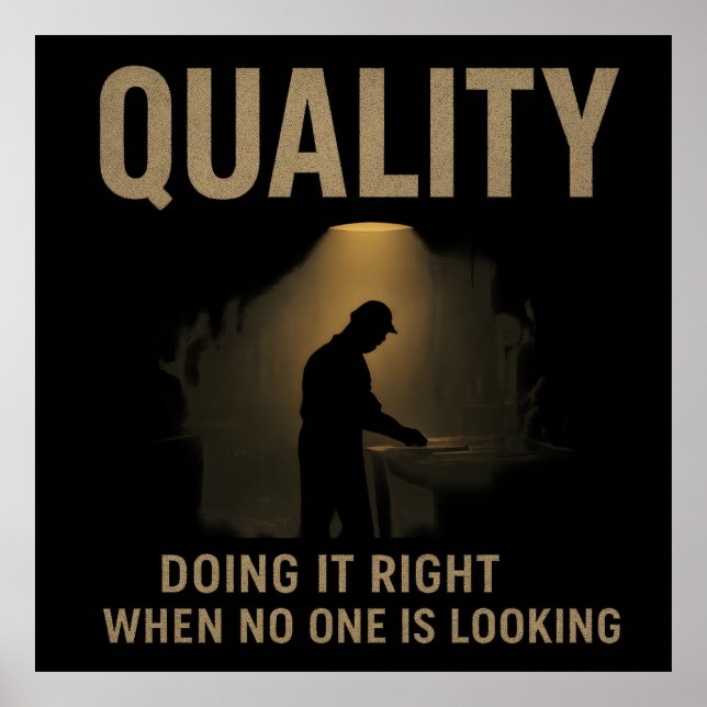 Doing It Right - Quality Engineer Motivation Poster (Front)