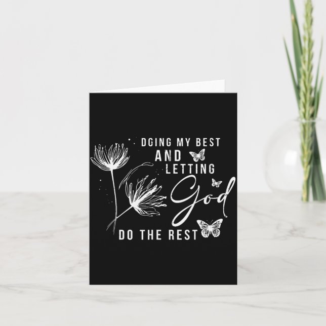 Doing My And Letting God Do The Rest, Bible Quote  Card (Front)
