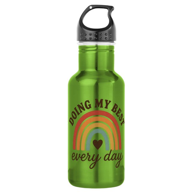 Doing My Best Every Day 532 Ml Water Bottle (Front)