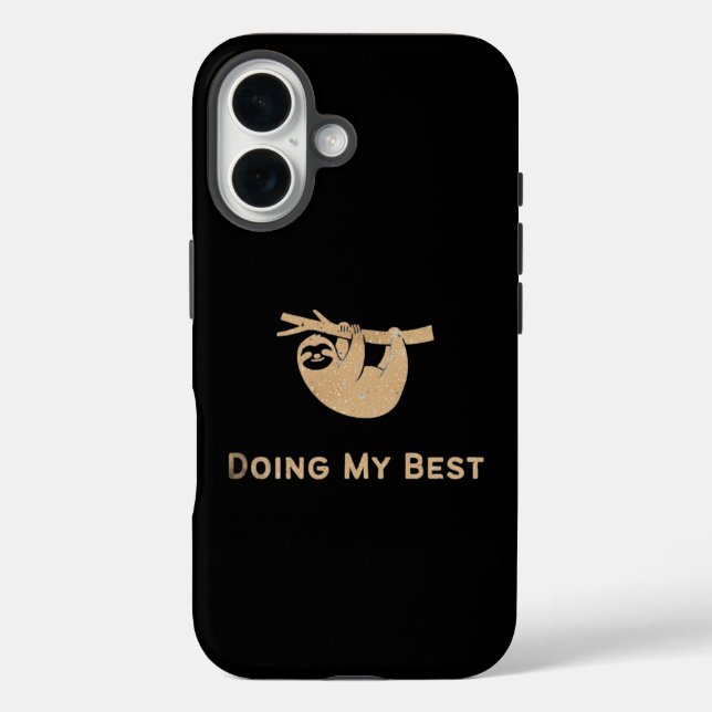 Doing my Best Glitter Sloth  Case-Mate iPhone Case (Back)