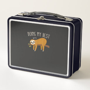 Doing My Best Sloth T-Shirt Metal Lunch Box