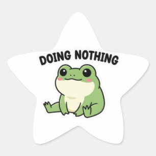 Doing Nothing Frog Sticker Cute Relaxed Frog Meme 