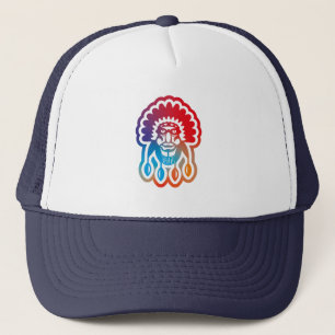 DOING THE INDIAN BY MASANSER PIXELAT TRUCKER HAT