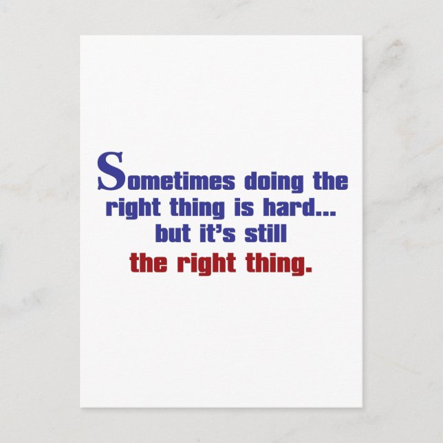 Doing the Right Thing Postcard (Front)