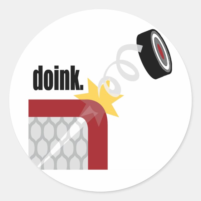 Doink Hockey Classic Round Sticker (Front)