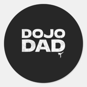 Dojo Dad Martial Arts Funny Father's Day Gift For  Classic Round Sticker