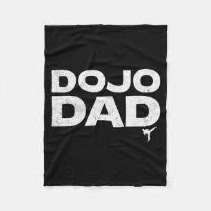 Dojo Dad Martial Arts Funny Father's Day Gift For  Fleece Blanket