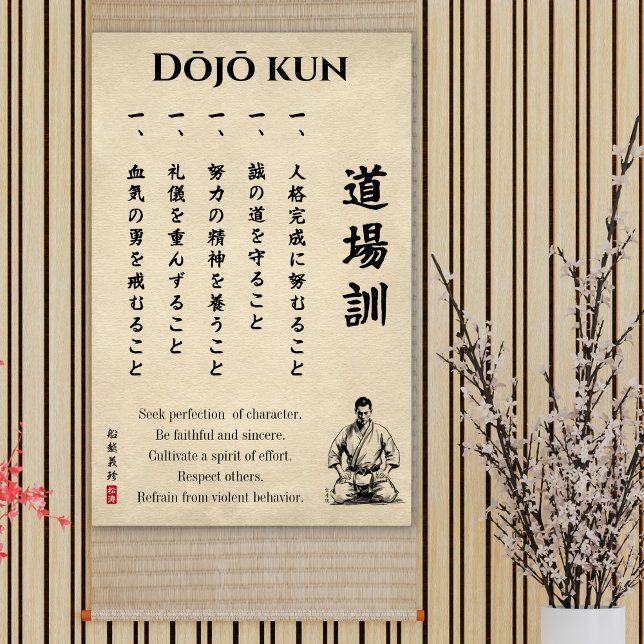 Dojo Kun – The Five Precepts of Karate Poster (Creator Uploaded)