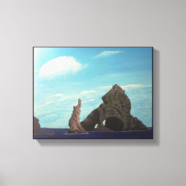Dokdo Korean Island Famous Landmark 아름다운 독도 Canvas Print (Front)