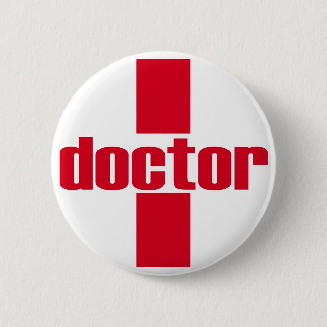 doktor 6 cm round badge (Front)