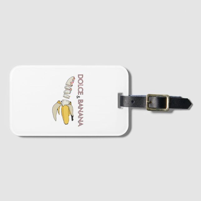 Dolce and banana luggage tag (Front Horizontal)
