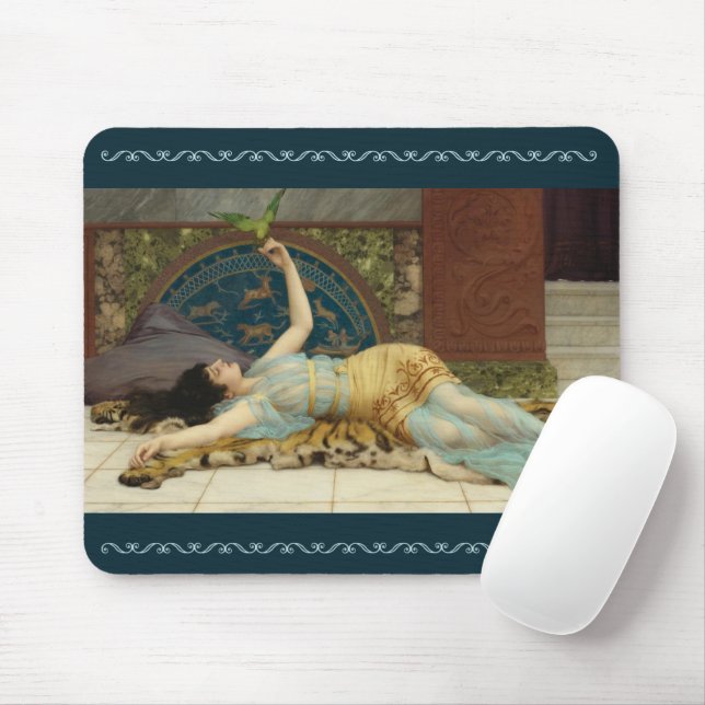 Dolce Far Niente by John Godward Mouse Mat (With Mouse)