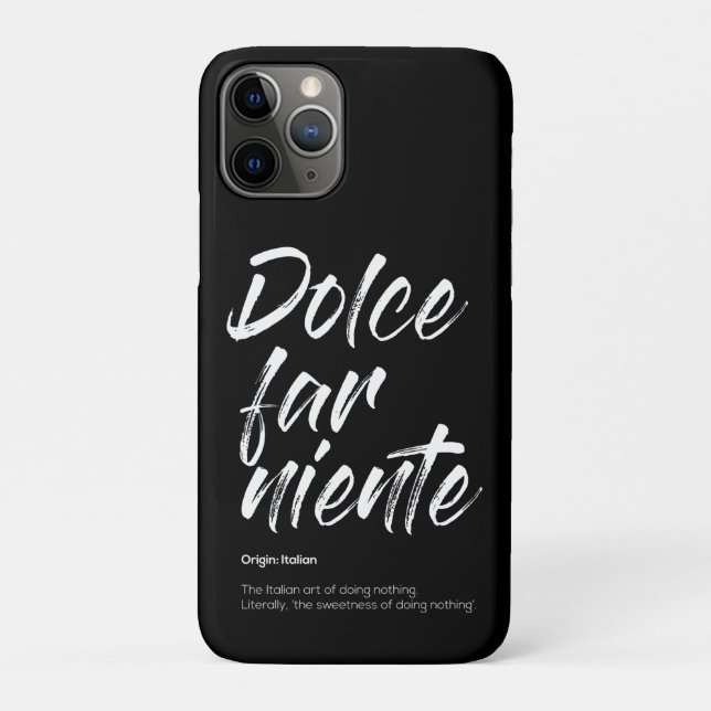 Dolce far niente - Phone Cover (Black) (Back)