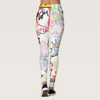 Dolce Gabbana New Season Modern Typography Design Leggings