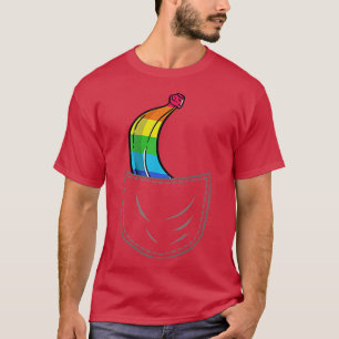 Dolce Pocket LGBTQ Banana Funny Pride Graphic Cute T-Shirt