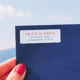 Dolce Vita Blue Stripes Return Address