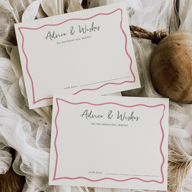 Dolce Vita Bridal Shower Advice Card (Creator Uploaded)