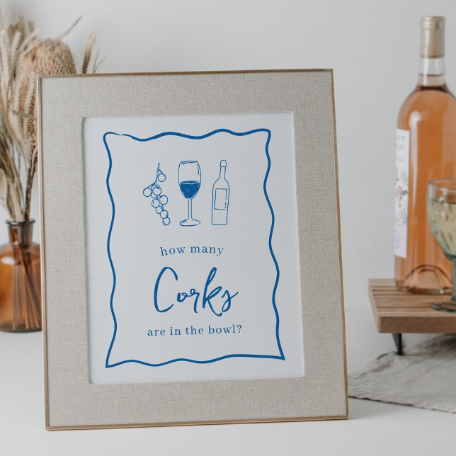 Dolce Vita Bridal Shower "How Many Corks" Sign (Creator Uploaded)