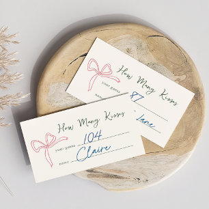 Dolce Vita Bridal Shower Kisses Guess Card