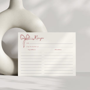 Dolce Vita Bridal Shower Recipe Card