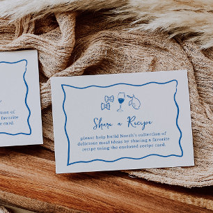 Dolce Vita Bridal Shower Recipe Request Enclosure Card