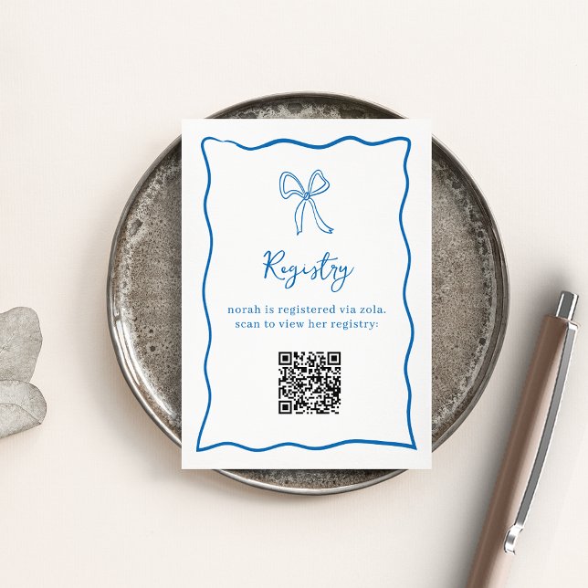 Dolce Vita Bridal Shower Registry Enclosure Card (Creator Uploaded)