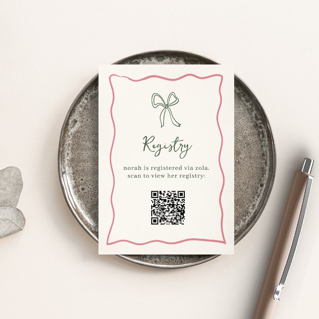 Dolce Vita Bridal Shower Registry Enclosure Card (Creator Uploaded)