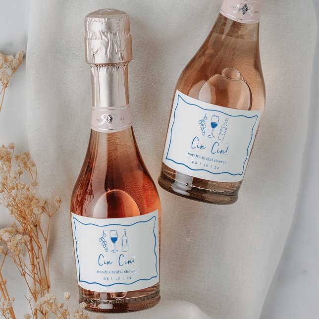 Dolce Vita Bridal Shower Sparkling Wine Label (Creator Uploaded)