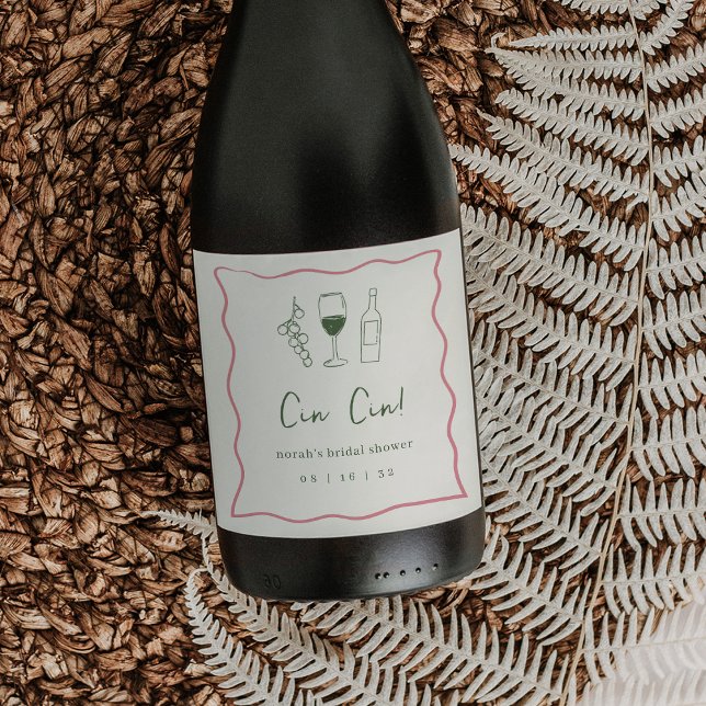 Dolce Vita Bridal Shower Wine Label (Creator Uploaded)