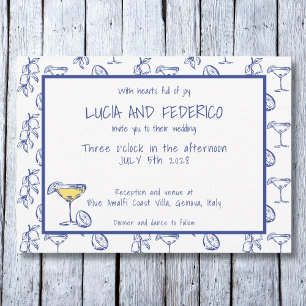 Dolce Vita Limoncello Italian wedding Invitation