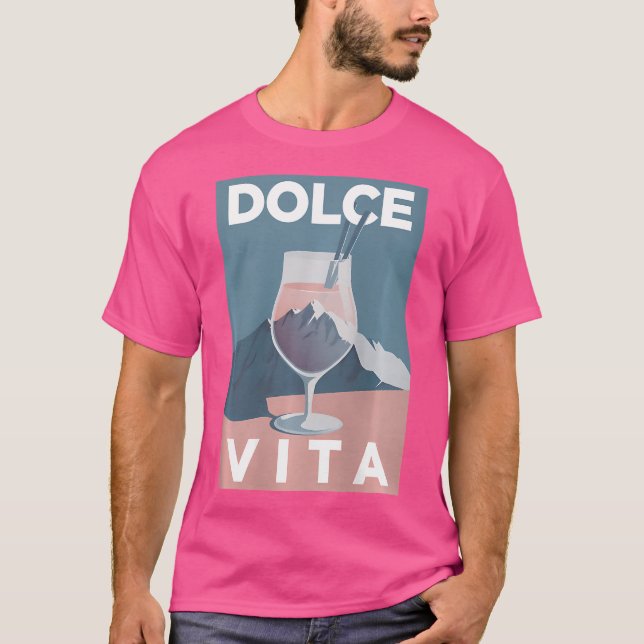 Dolce Vita Painting Italia Mountains Hiking Spritz T-Shirt (Front)