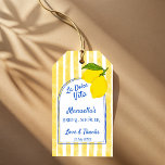 Dolce vita yellow Lemons Italian bridal shower Gift Tags<br><div class="desc">Dolce vita Lemons yellow stripes Italian bridal shower personalised name favour tags template,   citrus lemons yellow stripes bridal shower printed favour tags; summer Italian bridal shower personalised thank you favour tags,  vintage retro Italian bridal shower favour tags monogrammed thank you tags</div>