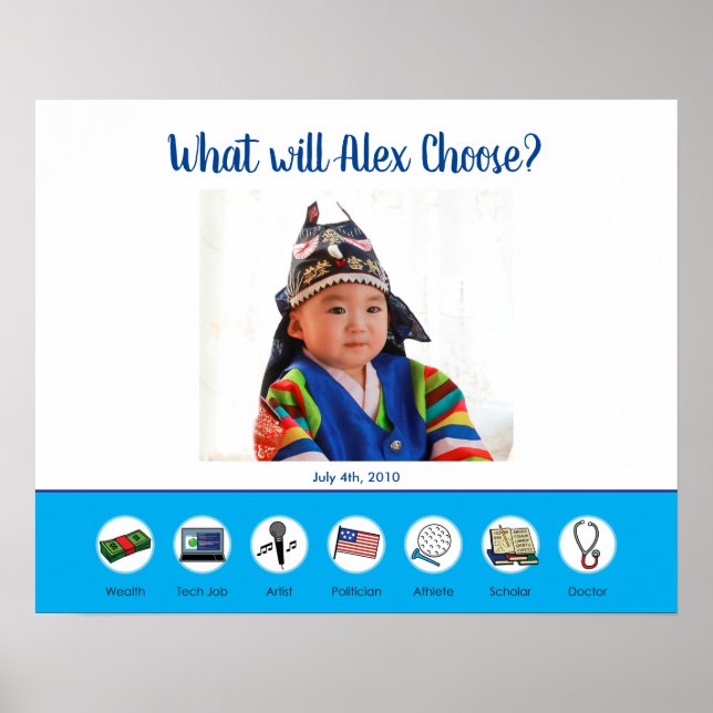 Doljabi Doljanchi Dol Korean first birthday sign (Front)