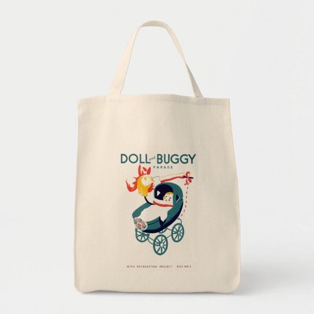 Doll and Buggy Parade Tote Bag (Front)