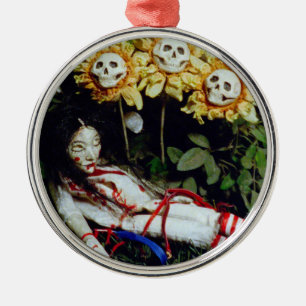 Doll and Sunflowers from Blood Tea and Red String Metal Tree Decoration