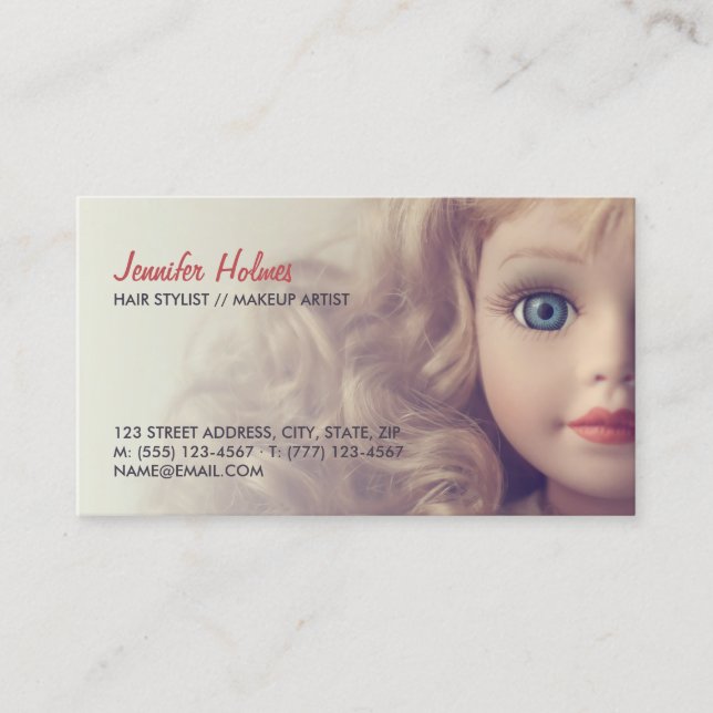 Doll Beauty Hair Salon business card (Front)