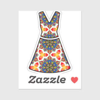 Doll dress sticker