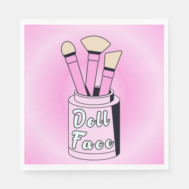 Doll Face - 1940s Canvas Print Napkin (Front)
