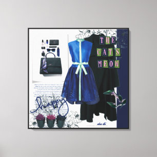 Doll Fashion Dresses Skirts Shoes Purses Jewelry Canvas Print